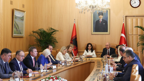 Arnavutluk Meclis Başkanı Elisa Spiropali ve Beraberindeki Heyet ile Heyetlerarası G&ouml;r&uuml;şme