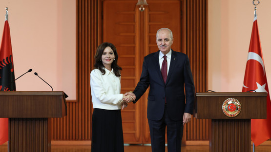 Arnavutluk Meclis Başkanı Elisa Spiropali ile Ortak Basın Toplantısı