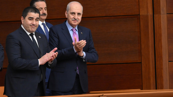 G&uuml;rcistan Meclis Başkanı Shalva Papuashvili ile Genel Kurulu Selamlama