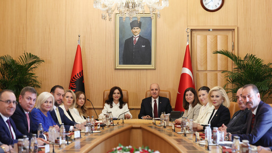 TBMM Başkanı Kurtulmuş, Arnavutluk Meclis Başkanı Spiropali İle Ortak Basın Toplantısı Düzenledi - Resim: 4