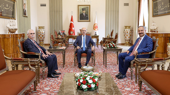 TBMM BAŞKANI KURTULMUŞ, AYM BAŞKANI ÖZKAYA'YI KABUL ETTİ - Resim: 1