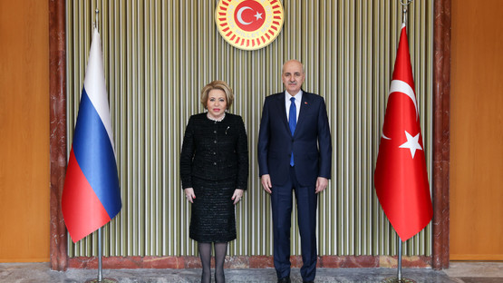 Rusya Federasyonu Konsey Başkanı Valentina Matviyenko'yu Karşılama