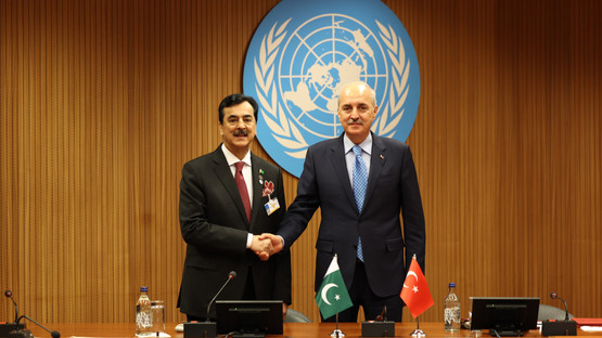 Pakistan Senatosu Başkanı Syed Yusuf Raza Gilani ile G&ouml;r&uuml;şme