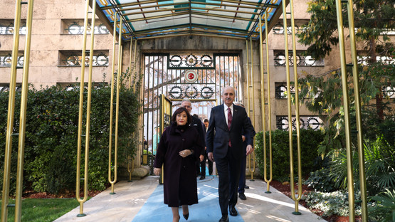 Azerbaycan Milli Meclis Başkanı Sahiba Gafarova'yı Karşılama