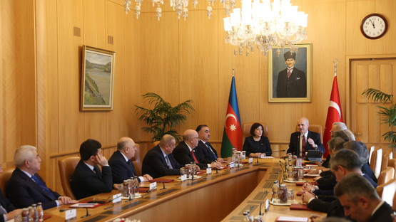 Azerbaycan Milli Meclis Başkanı Sahiba Gafarova ve Beraberindeki Heyet ile Heyetlerarası G&ouml;r&uuml;şme