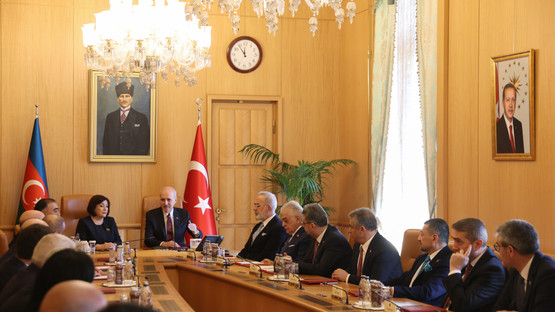 Azerbaycan Milli Meclis Başkanı Sahiba Gafarova ve Beraberindeki Heyet ile Heyetlerarası G&ouml;r&uuml;şme