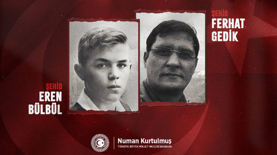 TBMM BAŞKANI KURTULMUŞ, ŞEHADETLERİNİN YIL DÖNÜMÜNDE EREN BÜLBÜL VE FERHAT GEDİK’İ ANDI - Resim: 1