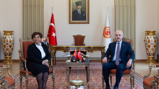 Angola Meclis Başkanı Carolina Cerqueira ile Makamda Başbaşa G&ouml;r&uuml;şme