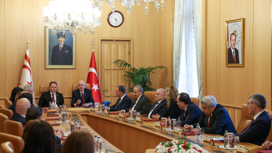 KKTC Meclis Başkanı Ziya &Ouml;zt&uuml;rkler ve Beraberindeki Heyetle Heyetlerarası G&ouml;r&uuml;şme