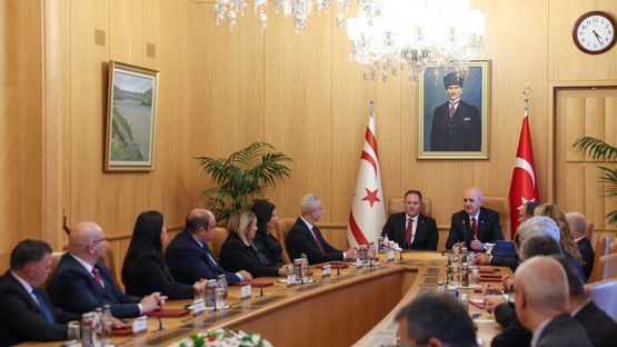 KKTC Meclis Başkanı Ziya &Ouml;zt&uuml;rkler ve Beraberindeki Heyetle Heyetlerarası G&ouml;r&uuml;şme