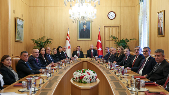KKTC Meclis Başkanı Ziya &Ouml;zt&uuml;rkler ve Beraberindeki Heyetle Heyetlerarası G&ouml;r&uuml;şme