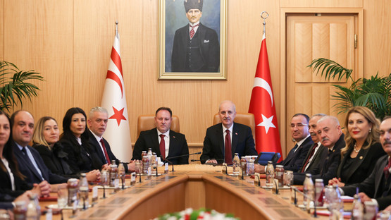 KKTC Meclis Başkanı Ziya &Ouml;zt&uuml;rkler ve Beraberindeki Heyetle Heyetlerarası G&ouml;r&uuml;şme