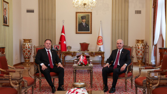 KKTC Meclis Başkanı Ziya &Ouml;zt&uuml;rkler ile Makamda Başbaşa G&ouml;r&uuml;şme