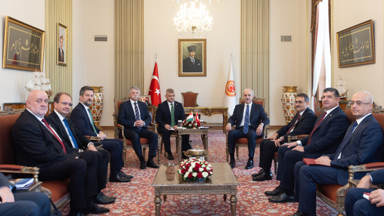 Macaristan Ulusal Meclis Başkanı Laszlo Kover ve Beraberindeki Heyet ile Makamda G&ouml;r&uuml;şme