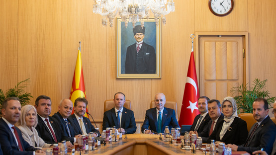 Kuzey Makedonya Meclis Başkanı Afrim Gaşi ve Beraberindeki Heyet ile Heyetlerarası G&ouml;r&uuml;şme