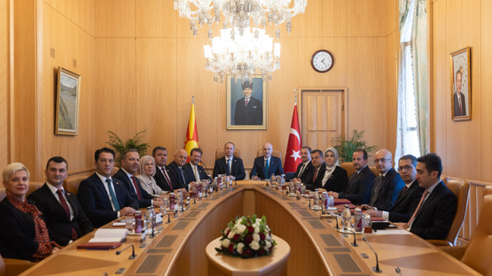 Kuzey Makedonya Meclis Başkanı Afrim Gaşi ve Beraberindeki Heyet ile Heyetlerarası G&ouml;r&uuml;şme