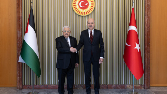 Filistin Devlet Başkanı Mahmud Abbas'ı Karşılama