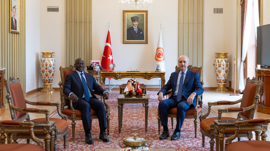 Fildişi Sahili Meclis Başkanı Adama Bictogo ile Makamda G&ouml;r&uuml;şme