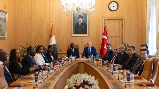 Fildişi Sahili Meclis Başkanı Adama Bictogo ve Beraberindeki Heyet ile Heyetlerarası G&ouml;r&uuml;şme