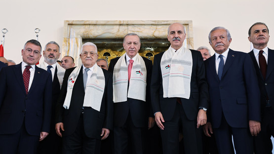 Filistin Devlet Başkanı Mahmud Abbas ile Genel Kurul Sonrası Fotoğraf &Ccedil;ekimi