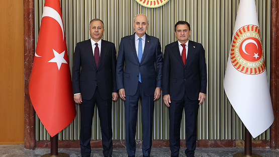 TBMM BAŞKANI KURTULMUŞ, İÇİŞLERİ BAKANI YERLİKAYA VE KKTC İÇİŞLERİ BAKANI OĞUZ’U KABUL ETTİ - Resim: 1