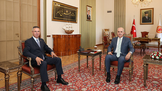 TBMM Başkanı Kurtulmuş, Filistin’in Ankara Büyükelçisi Mustafa’yı Kabul Etti - Resim: 1