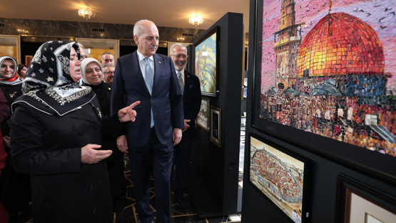 TBMM Başkanı Kurtulmuş, TBMM’deki “Hilalin Işığında” Sergisini Gezdi - Resim: 1