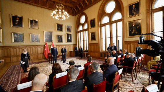 Macaristan Ulusal Meclisi Başkanı Laszlo K&ouml;ver ile Ortak Basın A&ccedil;ıklaması