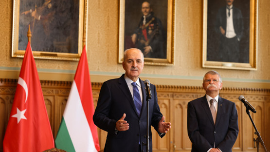 Macaristan Ulusal Meclisi Başkanı Laszlo K&ouml;ver ile Ortak Basın A&ccedil;ıklaması