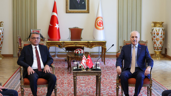 TBMM Başkanı Kurtulmuş, KKTC Cumhurbaşkanı Erhürman İle Görüştü - Resim: 1