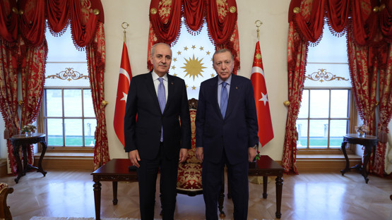 Cumhurbaşkanı Erdoğan, TBMM Başkanı Kurtulmuş’u Kabul Etti - Resim: 1