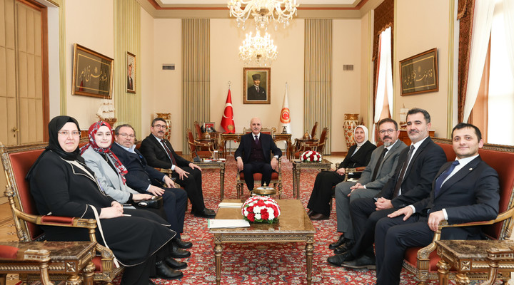 TBMM Başkanı Kurtulmuş, Huder Genel Başkanı Oymak'ı Kabul Etti