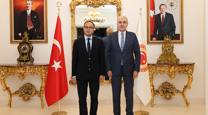 TBMM Başkanı Numan Kurtulmuş, TÜRKPA Genel Sekreteri Hasan’ı Kabul Etti