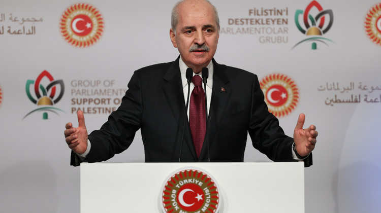 TBMM Başkanı Kurtulmuş, İstanbul'da Filistin’i Destekleyen Parlamentolar Grubu Toplantısında Konuştu