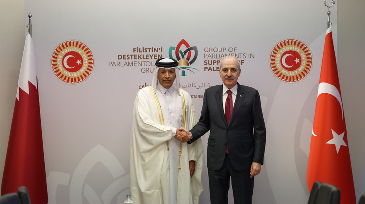 TBMM Başkanı Kurtulmuş, İstanbul’da Katar Şura Meclisi Başkanı Ghanim İle Görüştü