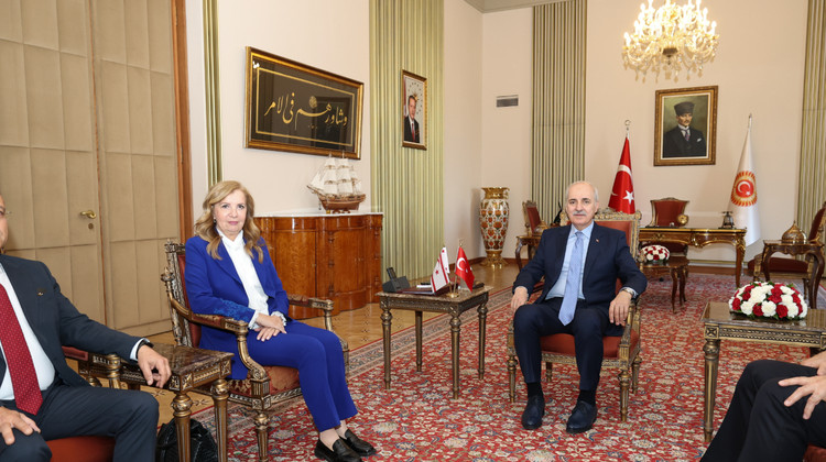TBMM Başkanı Kurtulmuş, KKTC Cumhuriyet Meclisi Ekonomi, Maliye, Bütçe Ve Plan Komitesi Başkanını Kabul Etti