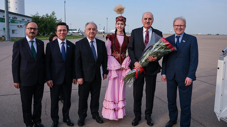 TBMM BAŞKANI KURTULMUŞ, TÜRKPA 14. GENEL KURUL TOPLANTISINA KATILMAK ÜZERE KAZAKSİTAN’A GİTTİ
