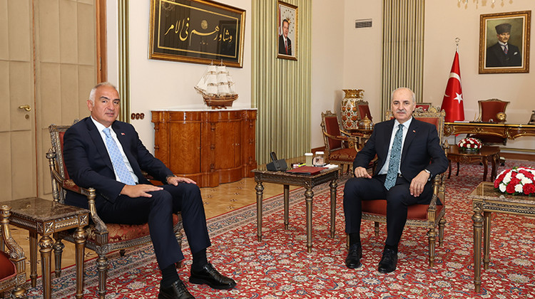 TBMM Başkanı Kurtulmuş, Kültür Ve Turizm Bakanı Ersoy’u Kabul Etti