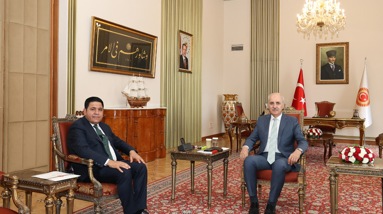 TBMM Başkanı Kurtulmuş Yeni Yol Partisi Grup Başkanı Kaya’yı Kabul Etti