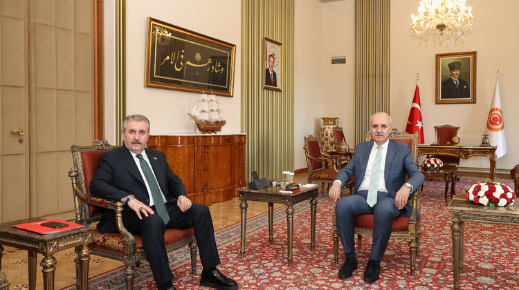 TBMM Başkanı Kurtulmuş, Büyük Birlik Partisi Genel Başkanı Destici’yi Kabul Etti