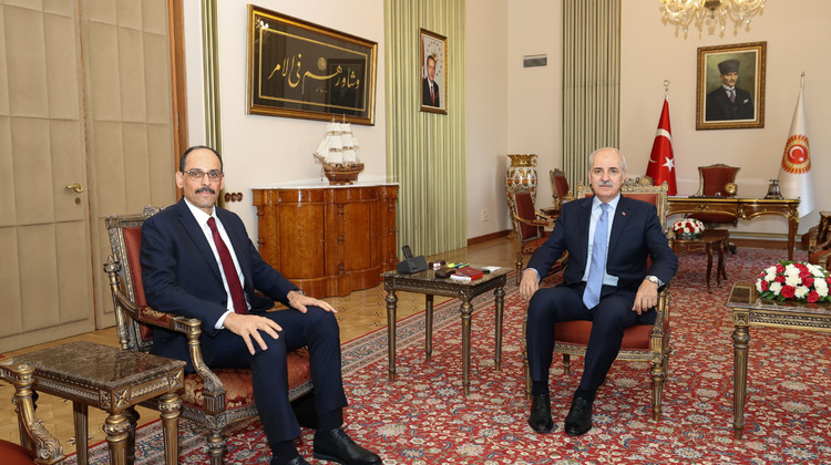 TBMM Başkanı Kurtulmuş, Mit Başkanı Kalın’ı Kabul Etti