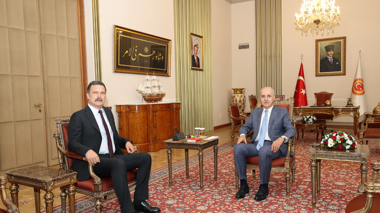 TBMM Başkanı Kurtulmuş, Tip Genel Başkanı Baş’ı Kabul Etti
