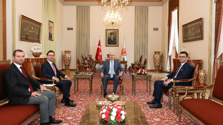 TBMM Başkanı Kurtulmuş, AA Yönetim Kurulu Başkanı ve Genel Müdürü Karagöz'ü kabul etti