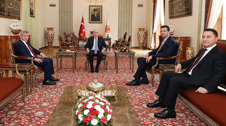 TBMM Başkanı Kurtulmuş, Saadet, Gelecek Ve Deva Partilerinin Genel Başkanlarını Kabul Etti