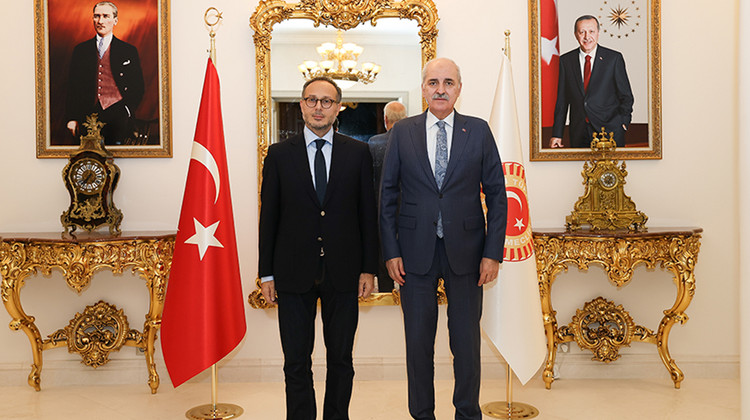 TBMM Başkanı Numan Kurtulmuş, TÜRKPA Genel Sekreteri Hasan’ı Kabul Etti