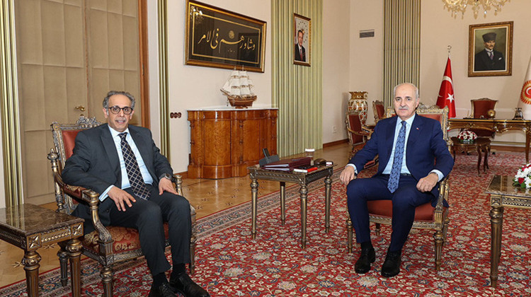 TBMM Başkanı Kurtulmuş, Kuveyt’in Ankara Büyükelçisi Aladwani’yi Kabul Etti