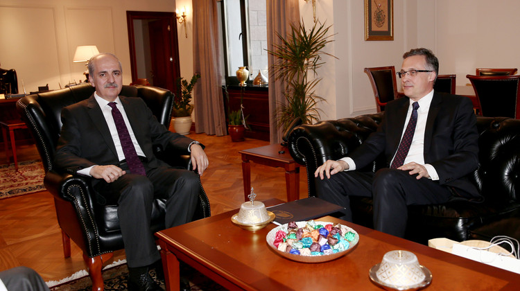 Kurtulmuş'un, Belarus Büyükelçisi Savinykh'i kabulü