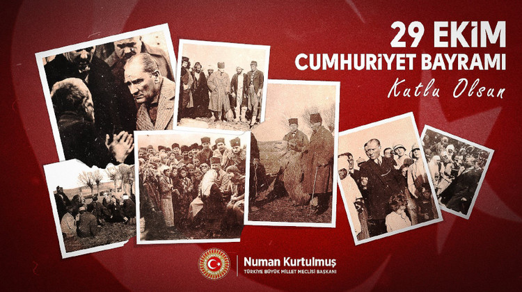 TBMM BAŞKANI KURTULMUŞ’UN CUMHURİYET BAYRAMI MESAJI