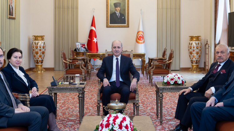 TBMM BAŞKANI KURTULMUŞ, KAMU GÖREVLİLERİ ETİK KURULU BAŞKANI GÜNGÖR'Ü KABUL ETTİ