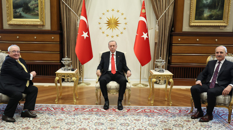 TBMM BAŞKANI KURTULMUŞ, CUMHURBAŞKANI ERDOĞAN’IN İRLANDA MECLİS BAŞKANINI KABULÜNE İŞTİRAK ETTİ